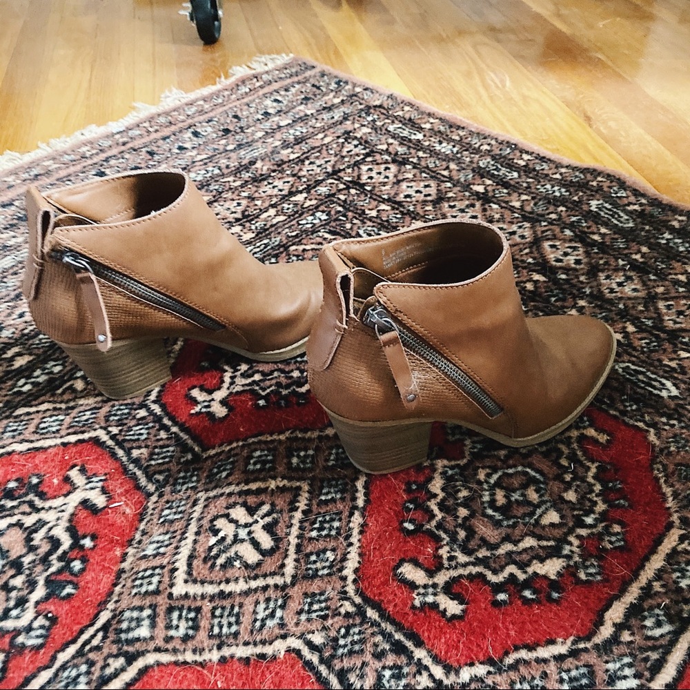Target double-zip faux leather booties